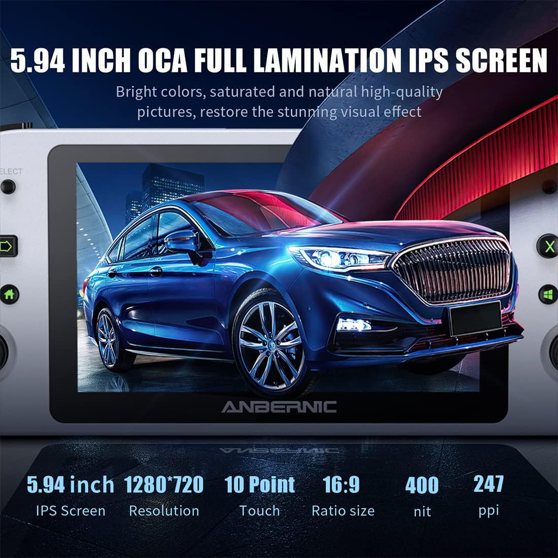 Handheld Game Console, 8G+256G TF Card Portable Retro Video Game Console, 5.94 Inch IPS Screen Retro Arcade Games Console Handheld image 3 Handheld Game Console, 8G+256G TF Card Portable Retro Video Game Console, 5.94 Inch IPS Screen Retro Arcade Games Console Handheld image 3